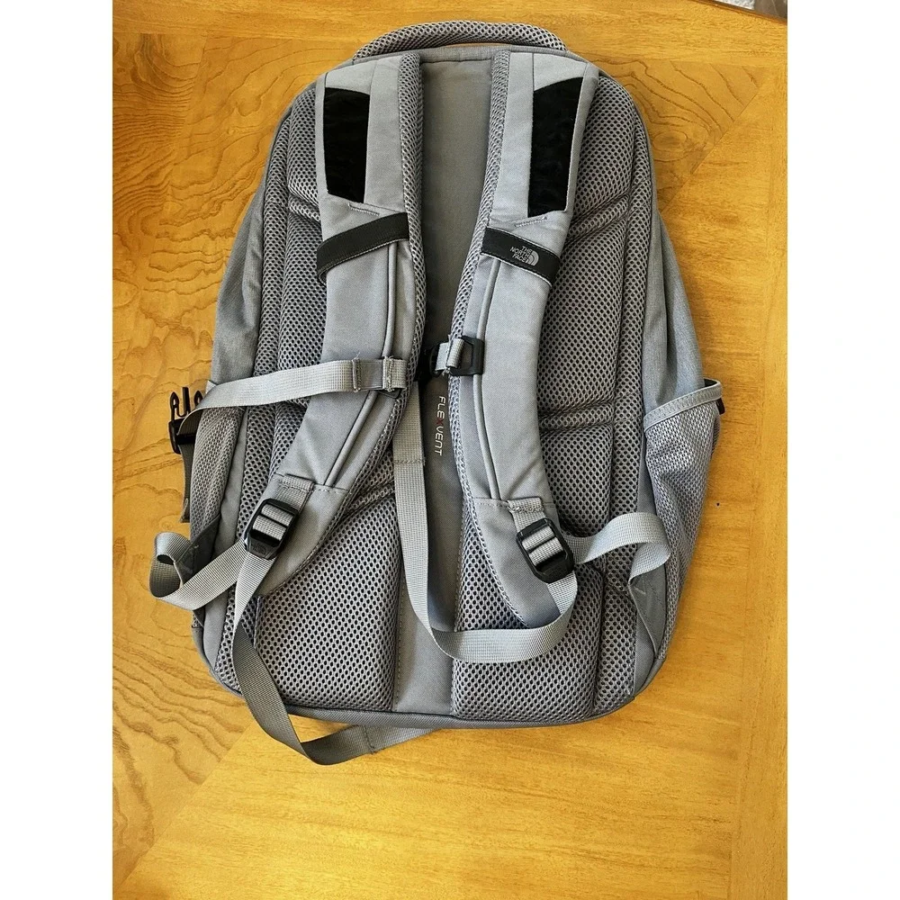 The North Face Connector Backpack Gray Laptop ⭐️School⭐️ Travel Park City Patch